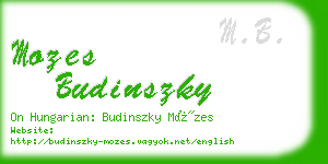 mozes budinszky business card